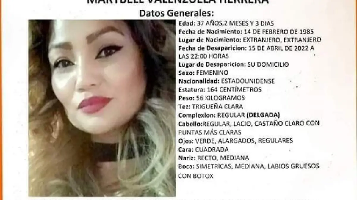 Mujer desaparecida